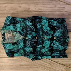 🐢Just In Thyme Ltd. Women's Sleeveless Button Down Shirt Size 14